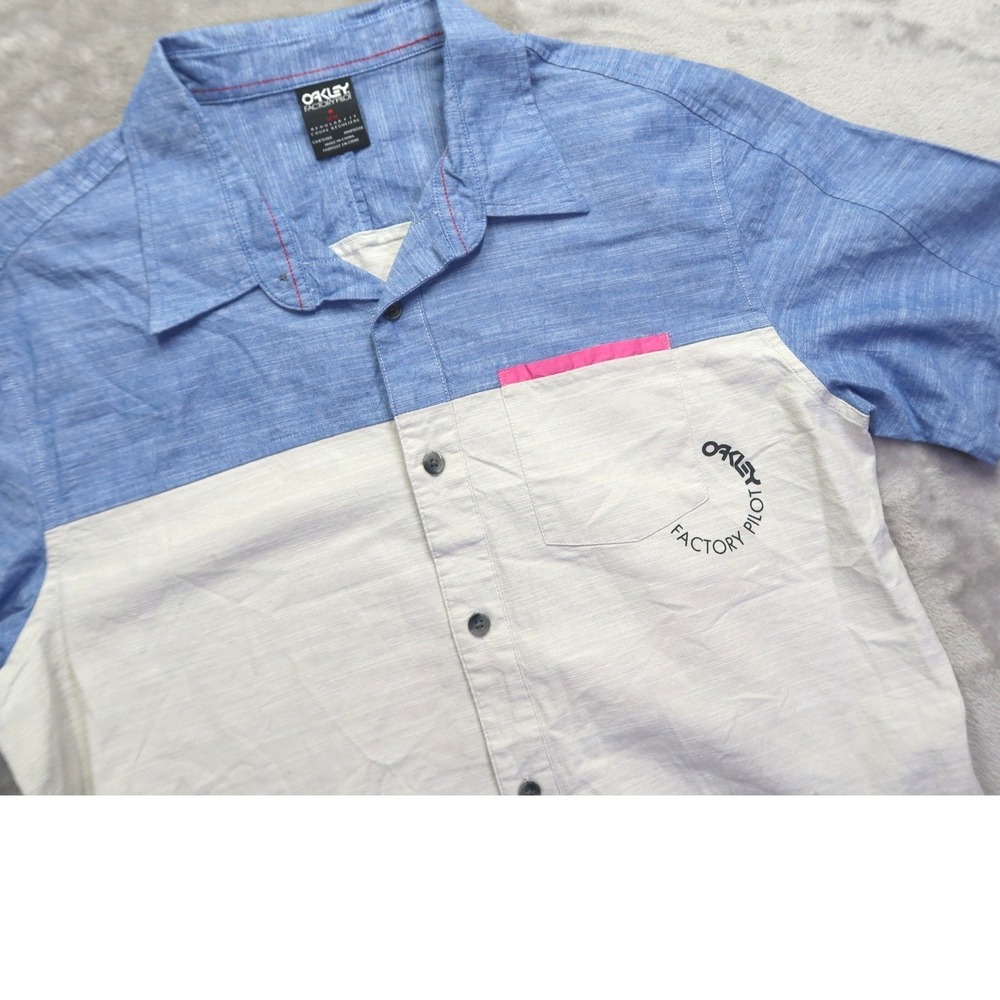 Oakley Button Shirt Men's Size M Factory Pilot ISC International‎ Speedway Corp